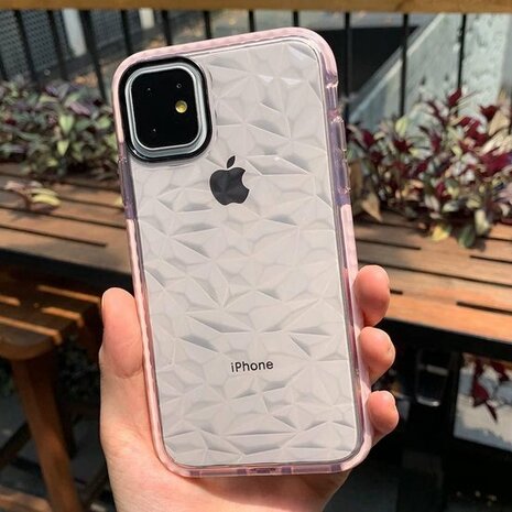 iPhone 11 - Crystal Back Cover - Roze