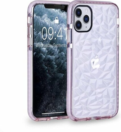 iPhone 11 Pro Max - Crystal Back Cover - Roze