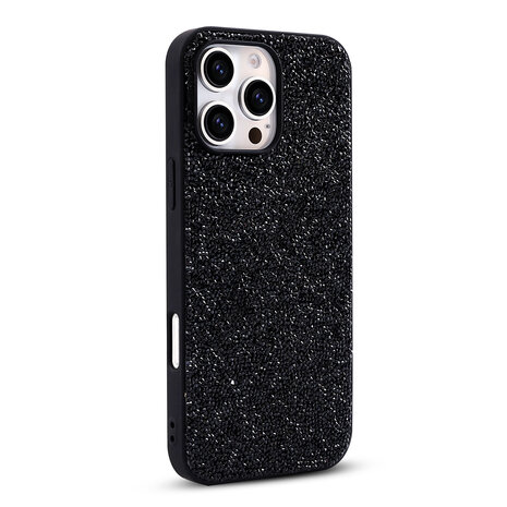 iPhone 16 Pro Max - Diamant Glitter - Zwart