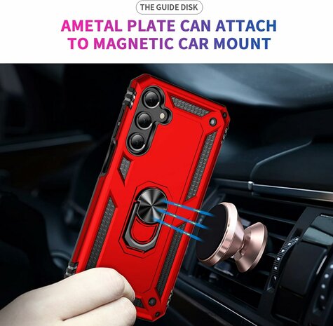Samsung Galaxy A56 - Rood - Kickstand Armor