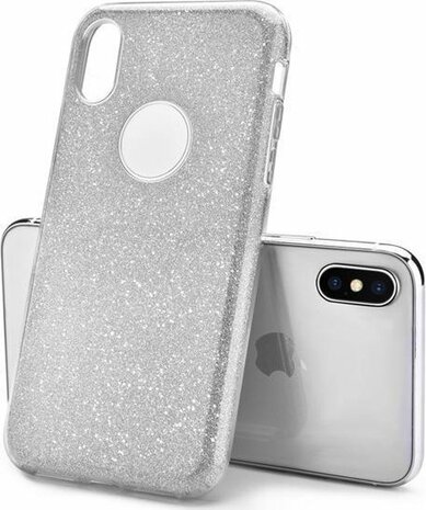 iPhone XS Max - Glitter Back Cover - Silver