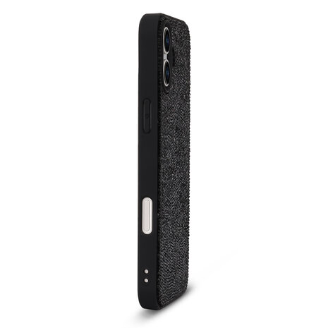 iPhone 16 - Diamant Glitter - Zwart