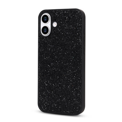 iPhone 16 - Diamant Glitter - Zwart