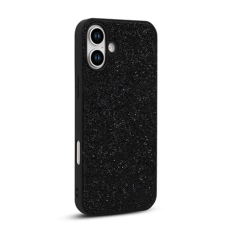 iPhone 16 - Diamant Glitter - Zwart