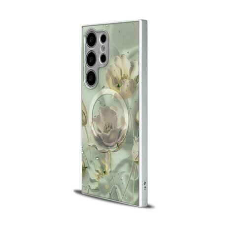 Samsung S24 Ultra Groen - MagSafe TPU Marmer