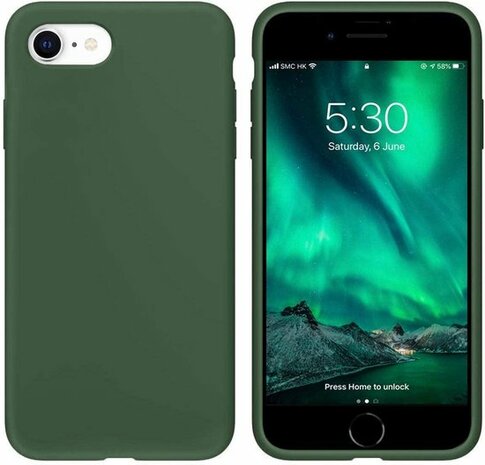 iPhone SE (2020) - Siliconen Back Cover - Groen