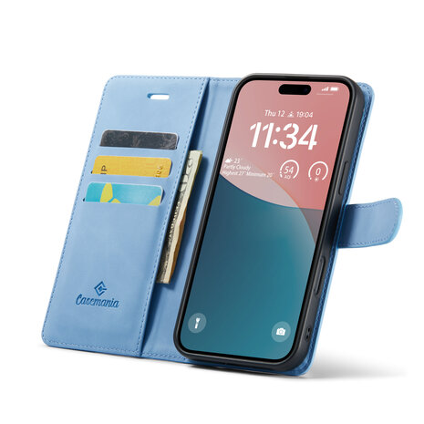 iPhone 16 Plus - Sky Blue - 2 in 1 Book Case