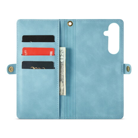 Samsung A56 - Aqua Blue - 2 in 1 Book met Extra Vakken