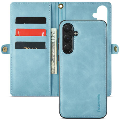 Samsung A56 - Aqua Blue - 2 in 1 Book met Extra Vakken