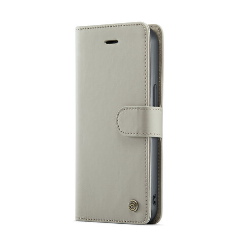 iPhone 15 Plus - 2 in 1 Book Case - Smoke Gray