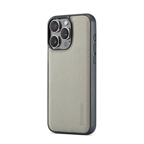 iPhone 15 Plus - 2 in 1 Book Case - Smoke Gray