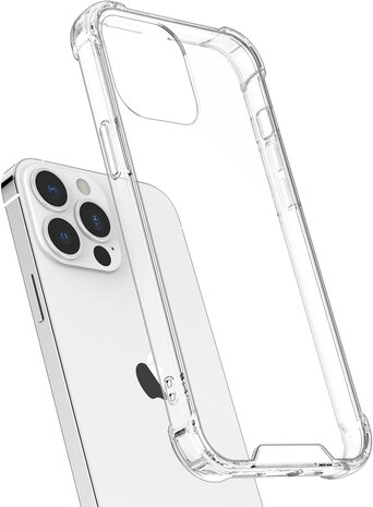 iPhone 15 Pro Max - Anti Shock &amp; 2x Privacy Glas - Transparant