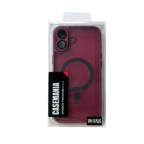 iPhone 16 Plus - Bordeaux - Matte Armor met Cam Bescherming - Geschikt voor MagSafe