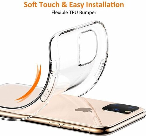 iPhone 11 Pro Max - Siliconen Back Cover - Transparant