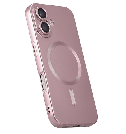 iPhone 16 - Roze - Matte Siliconen MagSafe Back Cover