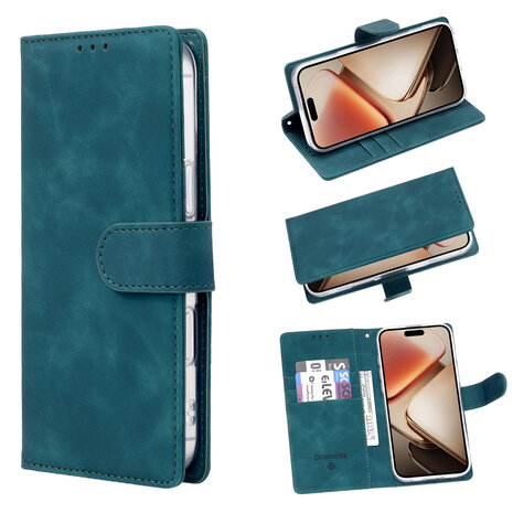 iPhone 16e - Suide Book Case - Groen
