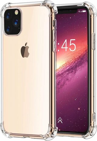 iPhone 11 Pro Max - Anti Shock &amp; 2X Glas - Transparant