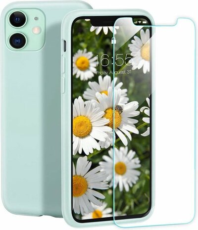 iPhone 12 Mini - Back Cover &amp; Glas - Turquoise