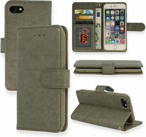 iPhone SE 2022 Grijs - HQ Book Case