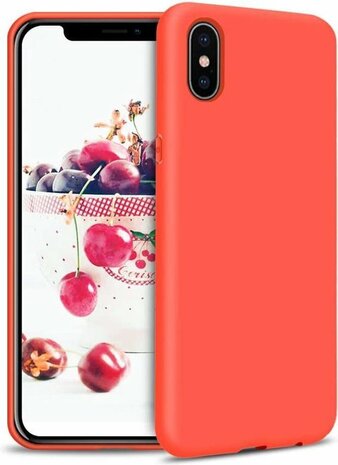 iPhone XS Max - Siliconen Back Cover - Rood