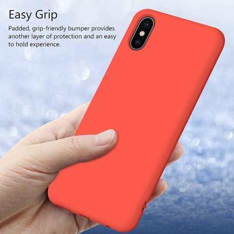 iPhone XS Max - Siliconen Back Cover - Rood