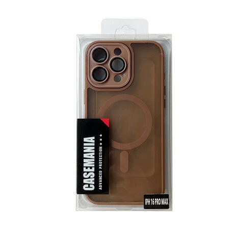 iPhone 16 Pro Max - Bruin - Matte Armor met Cam Bescherming - Geschikt voor MagSafe