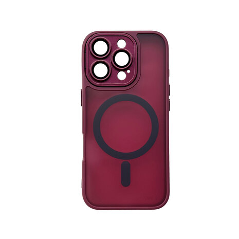 iPhone 16 Pro Max - Bordeaux - Matte Armor met Cam Bescherming - Geschikt voor MagSafe