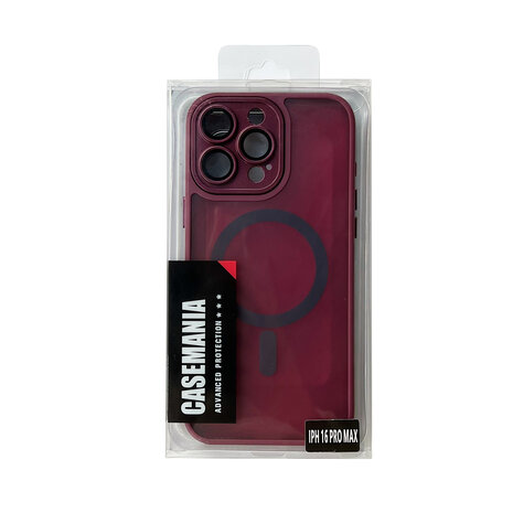 iPhone 16 Pro Max - Bordeaux - Matte Armor met Cam Bescherming - Geschikt voor MagSafe