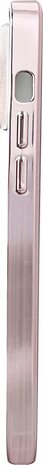 iPhone 12 - Glitter Cam Back Cover - Roze