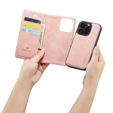 iPhone 16 Pro - Pale Pink - 2 in 1 Book Case