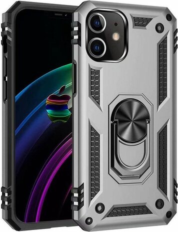 iPhone 12 Mini Grijs - Armor met Kickstand Ring