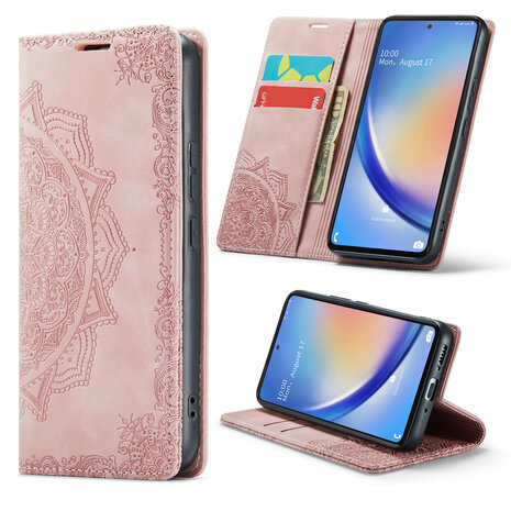 Samsung A14 Pale Pink - Mandala Book Case