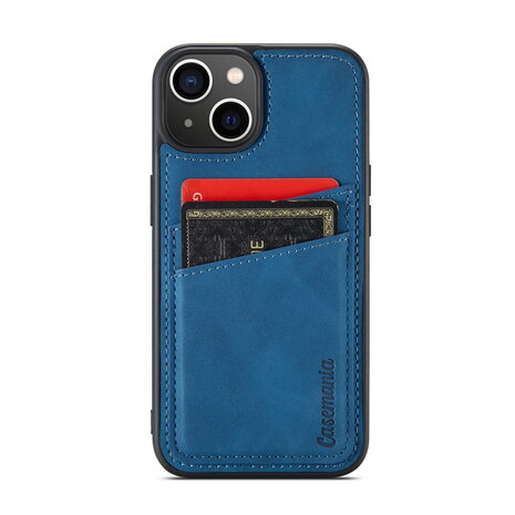 iPhone 14 Plus - Back Cover met Kaarthouder - Navy Blue