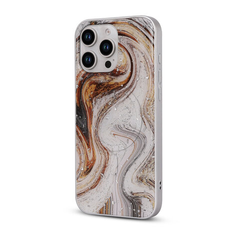 iPhone 16 Pro - Wit - Camera Marmer MagSafe Back Cover