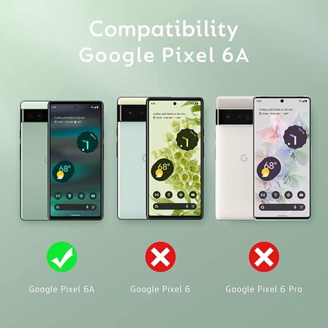 Pixel 6A - Anti Shock &amp; 2x Glas - Transparant