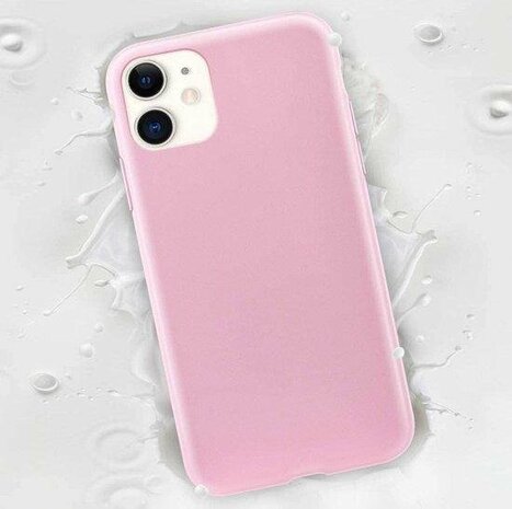 iPhone 12 Mini - Back Cover &amp; Glas - Roze