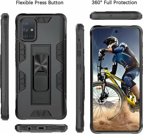 Samsung A51 Goud - Magnetic Kickstand Armor Case