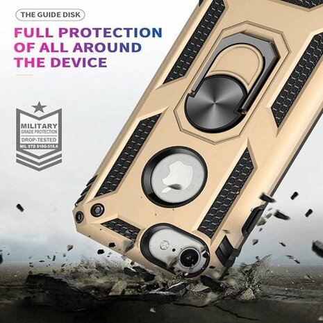 iPhone 6 &amp; 6s - Armor met Kickstand Ring - Goud