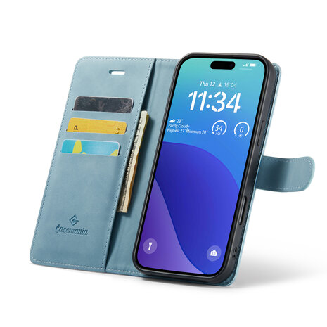 iPhone 16 Pro Max - Aqua Blue - 2 in 1 Book Case