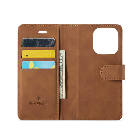 iPhone 16 Pro - Sienna Brown - 2 in 1 Book Case