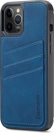 iPhone 12 Pro Max - Back Cover met Kaarthouder - Navy Blue