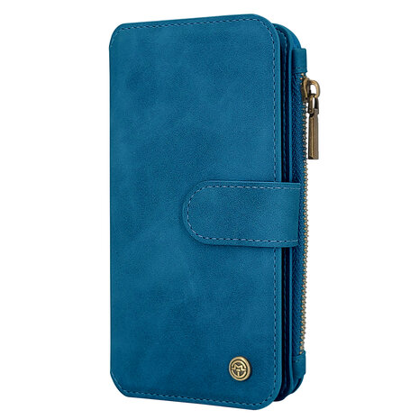iPhone 16 Pro - Navy Blue - 2 in 1 Rits Book Case