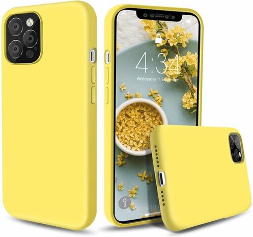 iPhone 12 Pro Max - Siliconen Back Cover - Geel