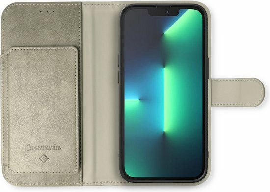 iPhone 11 Grijs - 2 in 1 HQ Book met Extra Vakken