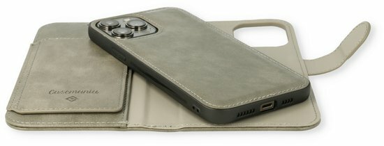 iPhone 11 Grijs - 2 in 1 HQ Book met Extra Vakken