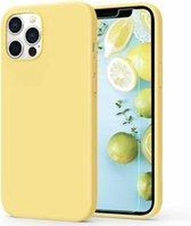 iPhone 12 Pro Max - Back Cover &amp; Glas - Geel