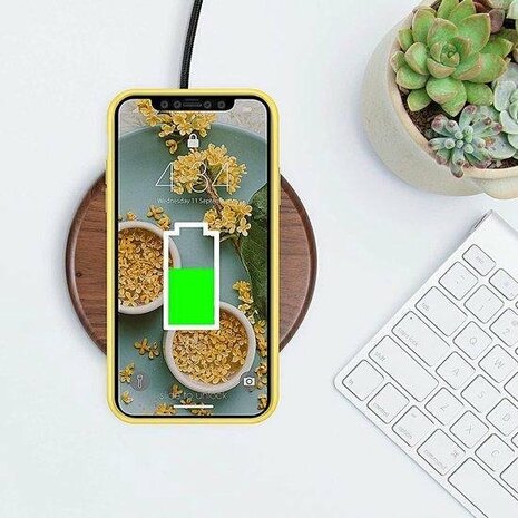 iPhone 12 Pro Max - Back Cover &amp; Glas - Geel
