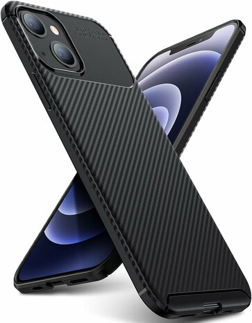 iPhone 15 - Carbon Back Cover - Zwart