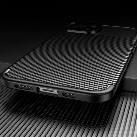 iPhone 15 - Carbon Back Cover - Zwart