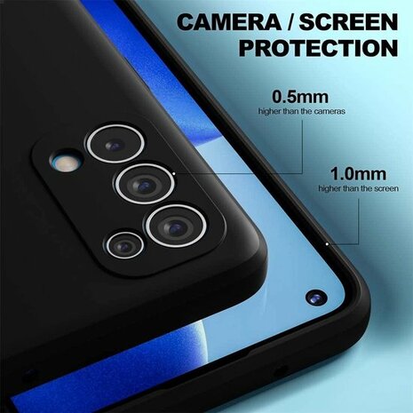 Find X3 Lite 5G - Siliconen Back Cover - Zwart